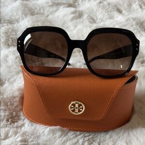 Tory Burch Black and Orange Sunglasses